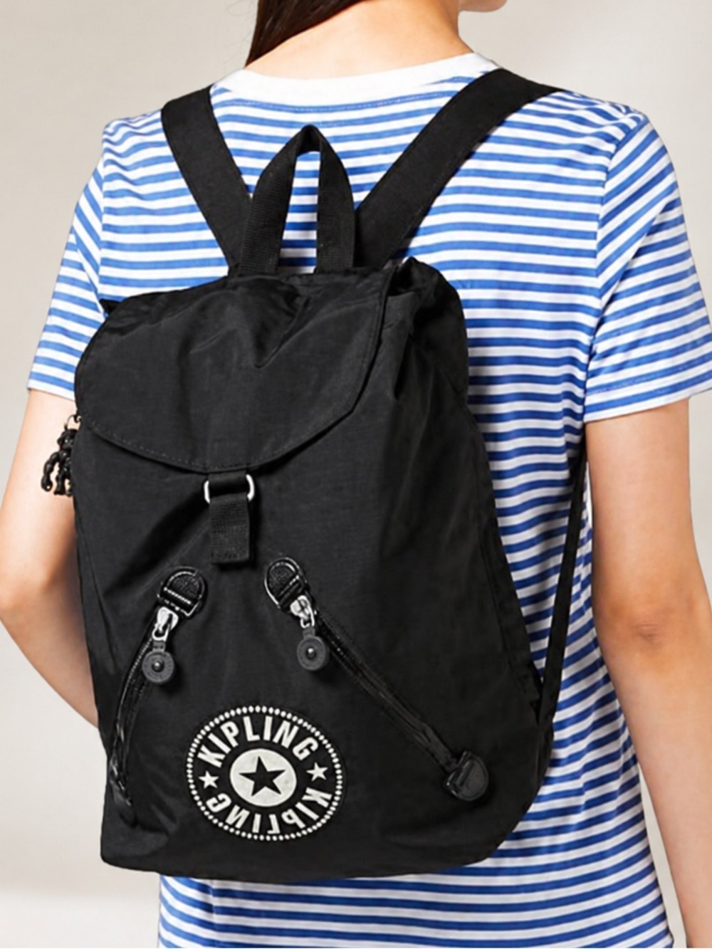 NWT KIPLING Navy Fundamental Backpack - Size Medium - SOLD OUT ONLINE - Picture 2 of 16